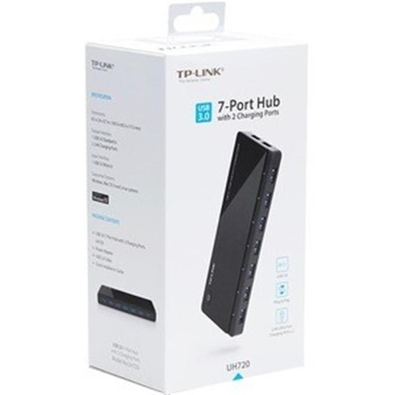 TP-LINK UH720 USB 3.2 Gen 1 (3.1 Gen 1) Micro-B 5000 Mbit/s Zwart