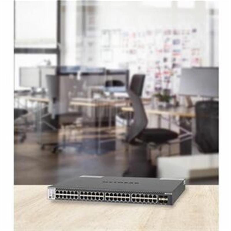 Netgear M4300-48X Managed L3 10G Ethernet (100/1000/10000) Zwart 1U