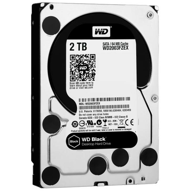 Western Digital BLACK Performance Desktop HDD 2TB 3 5 SATA3 64MB 7200RPM 164 MB s