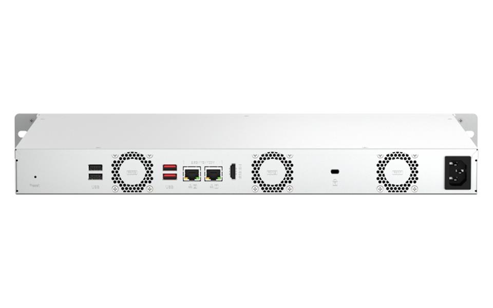 QNAP TS-464U NAS Rack (1U) Ethernet LAN Zwart