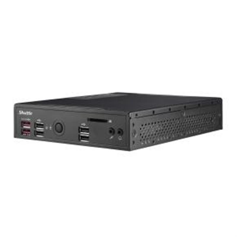 Shuttle XPC slim Barebone DS20U7V2, i7-10510U, 2x LAN (1xGbit, 1x 2.5Gbit), 1xCOM, 1xHDMI, 1xDP, ventilatorloos , 24/7 permanent gebruik