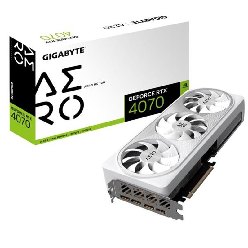 Gigabyte GV-N4070AERO OC-12GD videokaart NVIDIA GeForce RTX 4070 12 GB GDDR6X