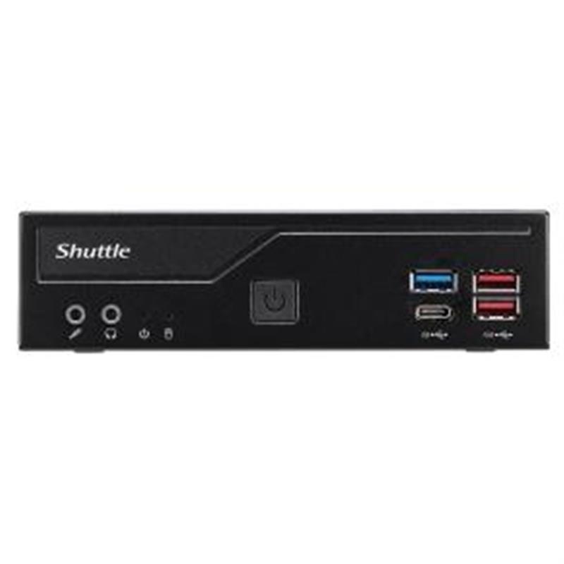 Shuttle Slim PC DH670V2 , S1700, 2x HDMI, 2x DP , 2x 2.5G LAN, 2x COM, 8x USB, 1x 2.5"", 2x M.2, 24/7 permanent gebruik, incl. VESA