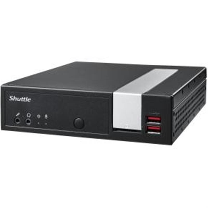 Shuttle XP? slim XPC slim Barebone DL20NV2, Celeron N4505, 1x LAN, 2x COM, 1xHDMI, 1xDP, 1x VGA, ventilatorloos , 24/7 permanent gebruik