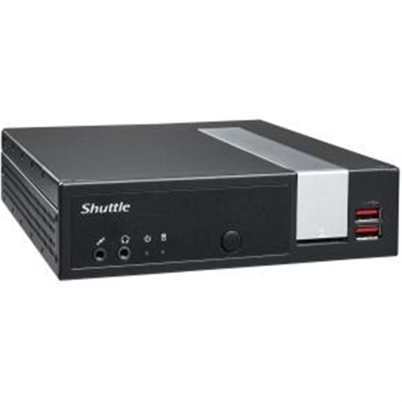 Shuttle XP? slim XPC slim Barebone DL20NV2, Celeron N4505, 1x LAN, 2x COM, 1xHDMI, 1xDP, 1x VGA, ventilatorloos , 24/7 permanent gebruik