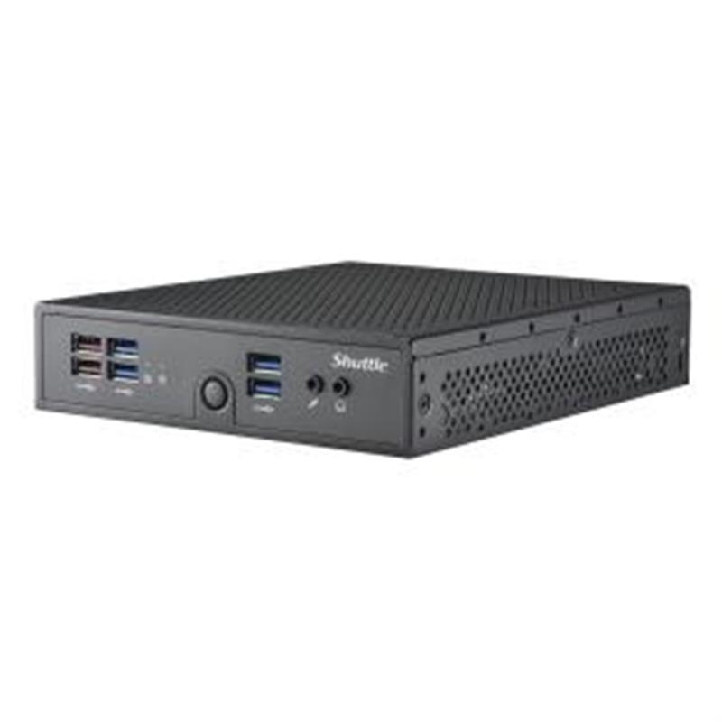 Shuttle XPC slim Barebone DS50U5, i5-1335U, 2x LAN (1x 2.5Gbit ,1x 1Gbit), 1xCOM,1xHDMI,1xDP, 1x VGA, ventilatorloos , 24/7 permanent gebruik