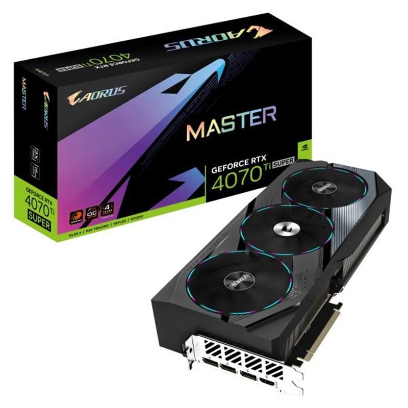 Gigabyte AORUS GeForce RTX 4070 Ti SUPER MASTER 16G NVIDIA 16 GB GDDR6X