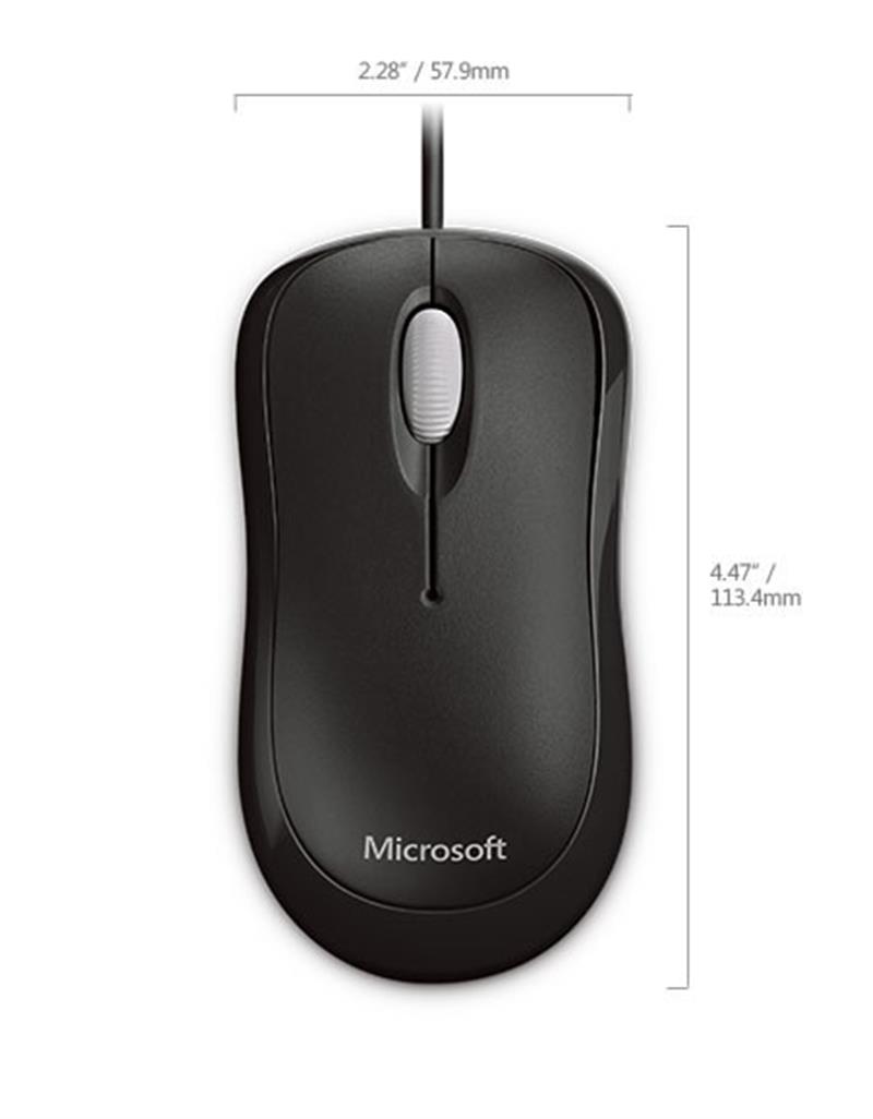 Microsoft 4YH-00007 muis Ambidextrous USB Type-A Optisch 800 DPI