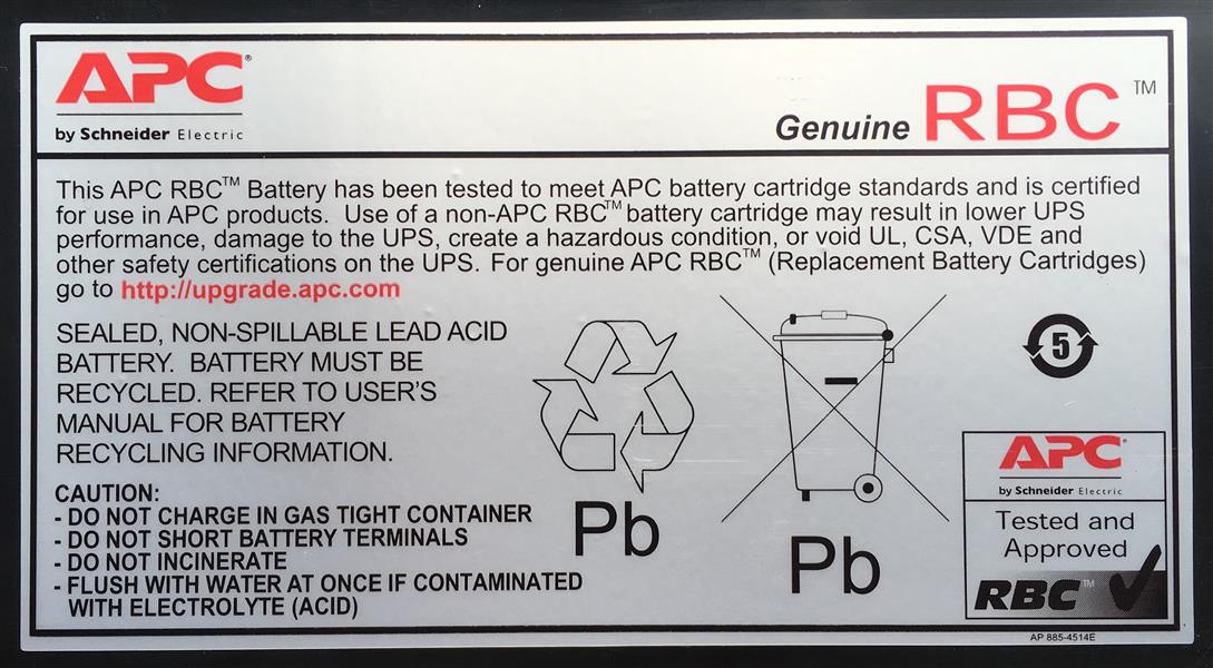 APC Batterij Vervangings Cartridge RBC34