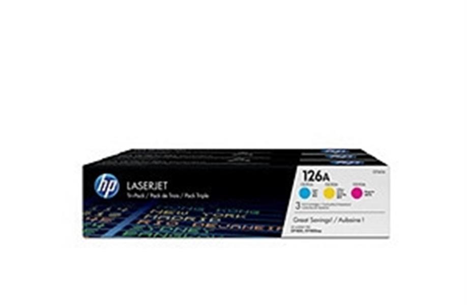 HP 126A Origineel Cyaan, Magenta, Geel Multipack 3 stuk(s)