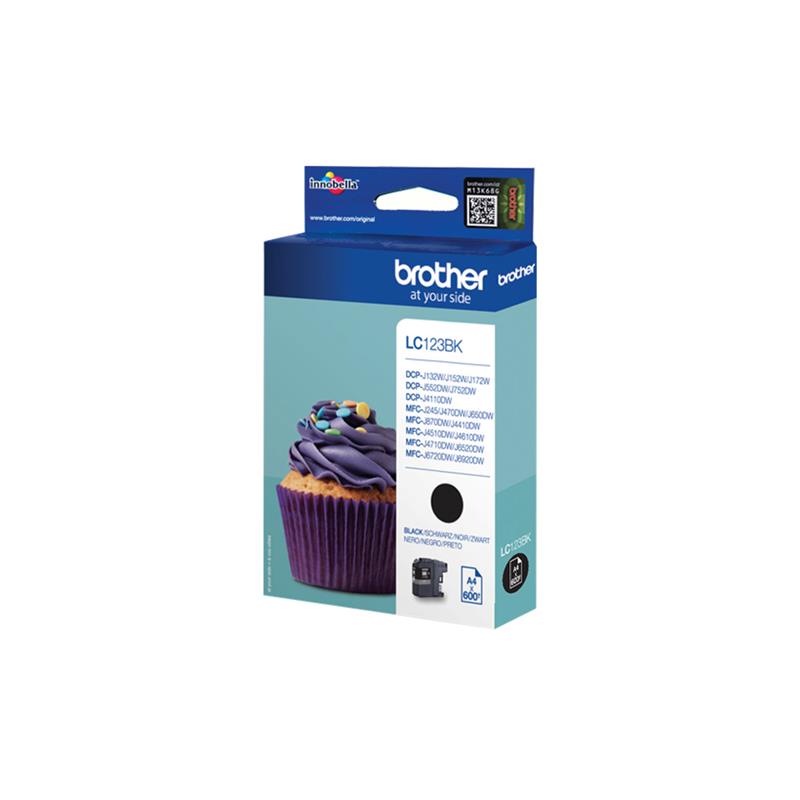 Brother LC-123BK inktcartridge Origineel Zwart 1 stuk(s)