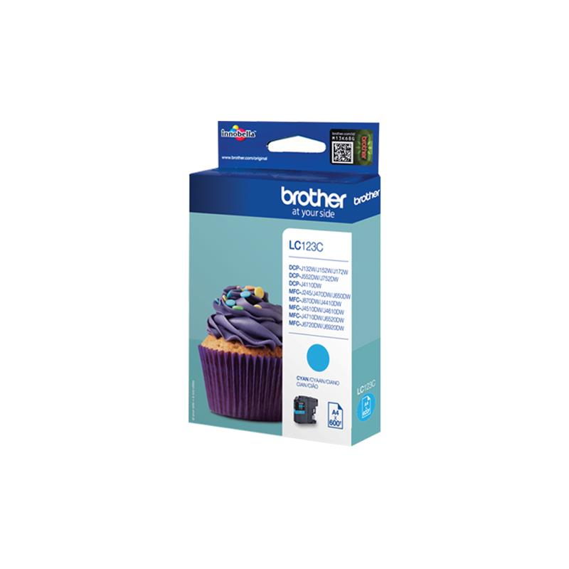 Brother LC-123C inktcartridge Origineel Cyaan 1 stuk(s)