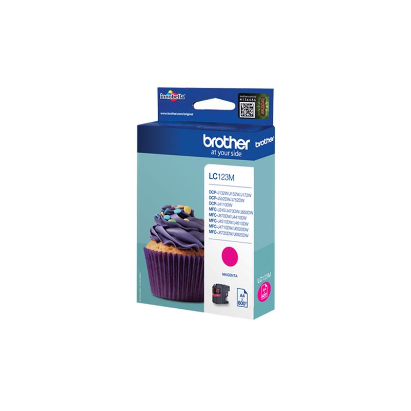 Brother LC-123M inktcartridge Origineel Magenta 1 stuk(s)