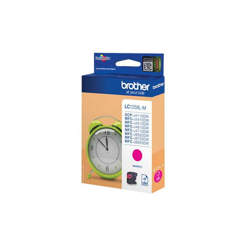 Brother LC-125XLM inktcartridge Origineel Magenta 1 stuk(s)