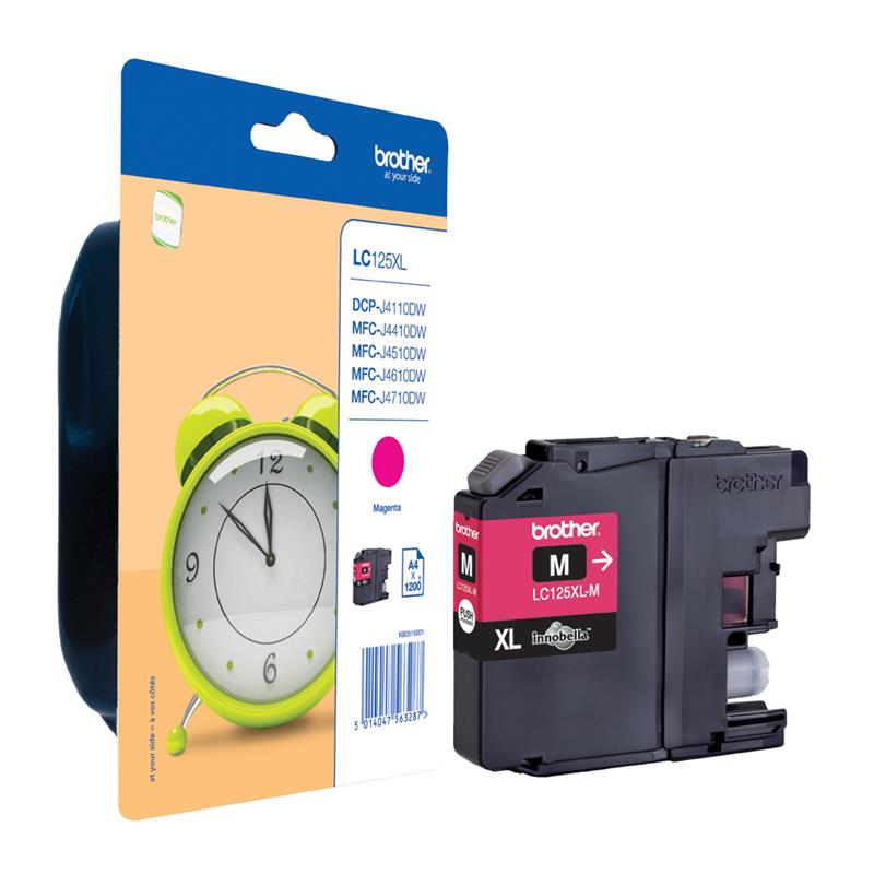 Brother LC-125XLM inktcartridge Origineel Magenta 1 stuk(s)