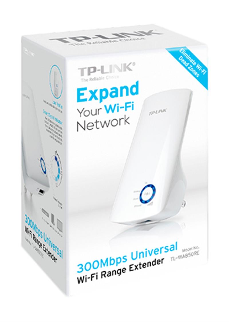 TP-LINK TL-WA850RE netwerkextender Netwerkontvanger 10,100 Mbit/s Wit