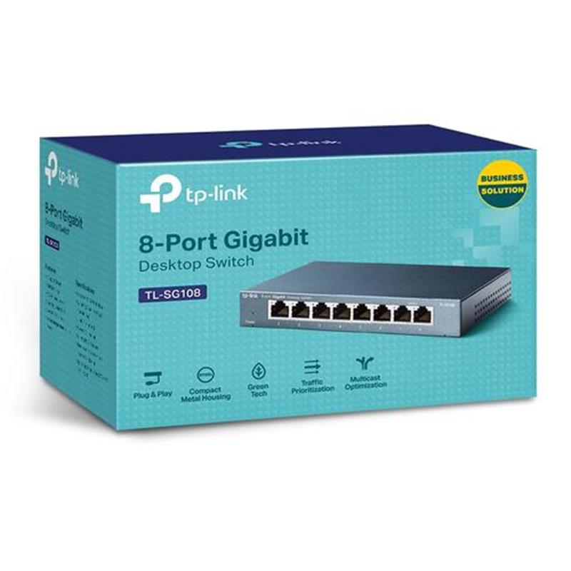 TP-LINK TL-SG108 netwerk-switch Unmanaged Zwart