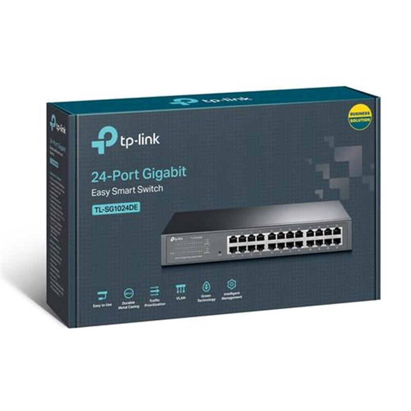 TP-LINK TL-SG1024DE Managed L2 Gigabit Ethernet (10/100/1000) Zwart