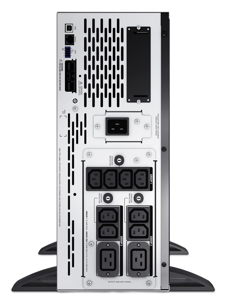 APC Smart-UPS X SMX3000HV - Noodstroomvoeding 8x C13, 2x C19 uitgang, USB, short depth, 3000VA