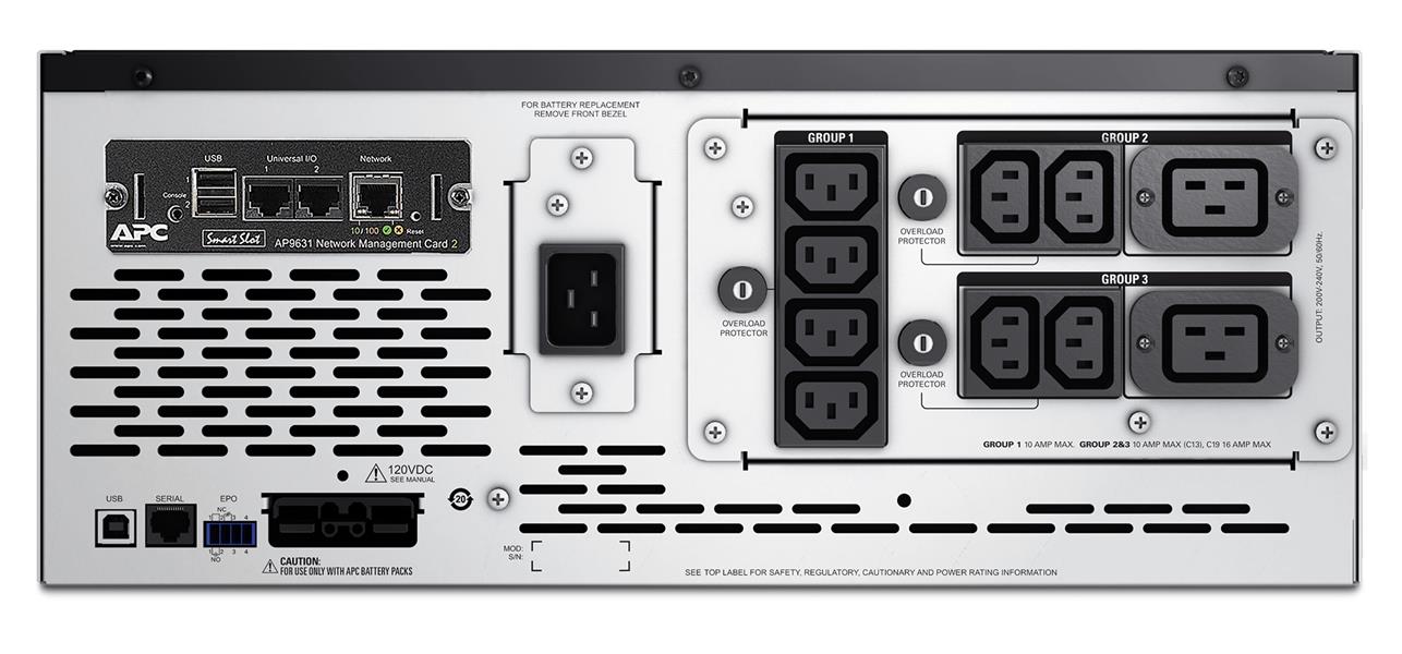 APC Smart-UPS X 3000VA noodstroomvoeding 8x C13, 2x C19 uitgang, USB, NMC