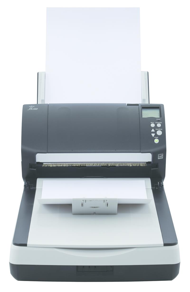 Fujitsu fi-7260 Flatbed-/ADF-scanner 600 x 600 DPI A4 Zwart, Wit
