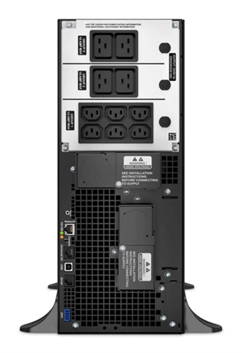 APC Smart-UPS On-Line SRT6KXLI - Noodstroomvoeding, 6x C13, 4x C19, hardwire 1 fase uitgang, Embedded NMC, Tower, 6000VA