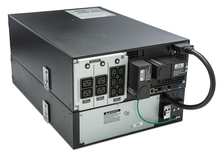 APC Smart-UPS On-Line 6000VA noodstroomvoeding 6x C13, 4x C19, hardwire 1 fase uitgang, rackmountable, Embedded NMC