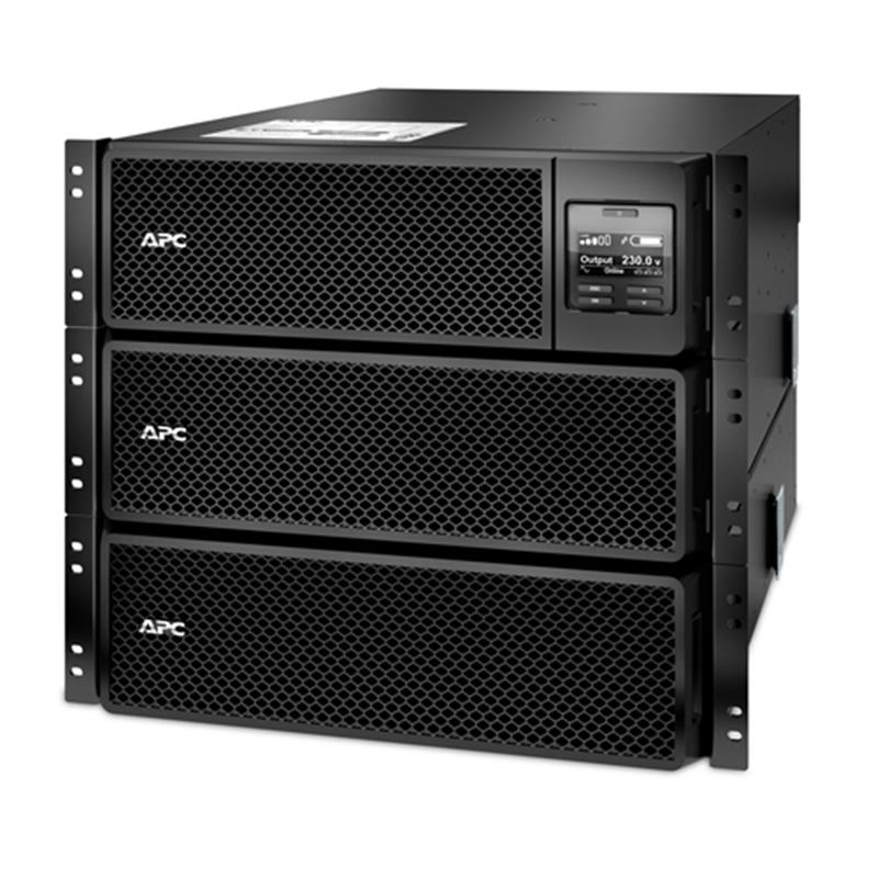 APC Smart-UPS On-Line 8000VA noodstroomvoeding 6x C13, 4x C19, hardwire 1 fase uitgang, rackmountable, Embedded NMC