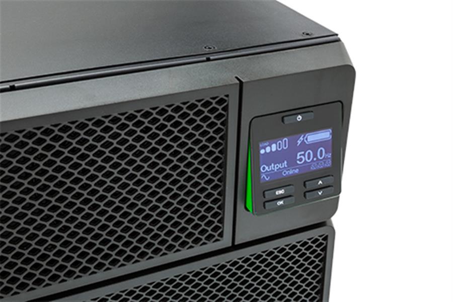 APC Smart-UPS On-Line 8000VA noodstroomvoeding 6x C13, 4x C19, hardwire 1 fase uitgang, rackmountable, Embedded NMC