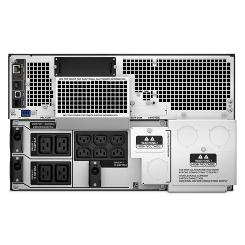 APC Smart-UPS On-Line 10KVA noodstroomvoeding 6x C13, 4x C19, hardwire 1 fase uitgang, rackmountable, Embedded NMC