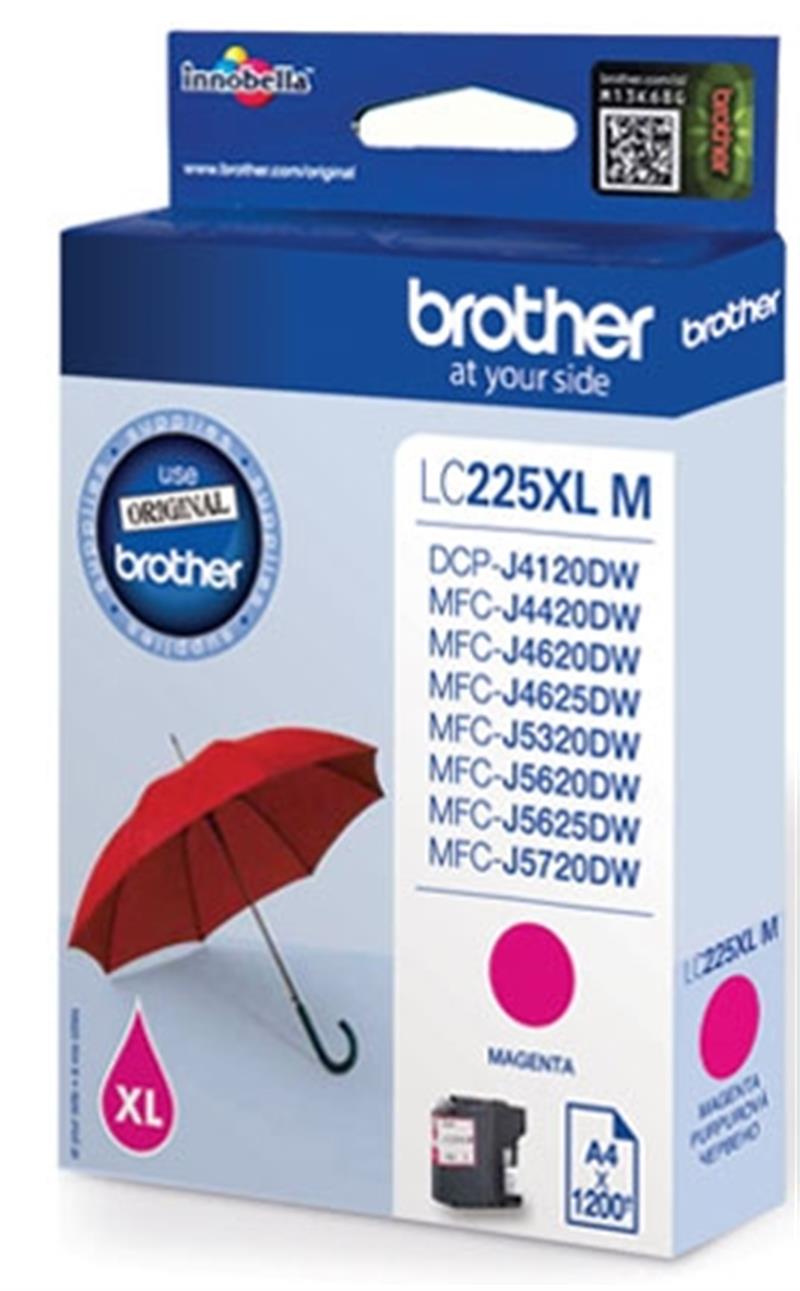 Brother LC-225XLM inktcartridge Origineel Magenta 1 stuk(s)