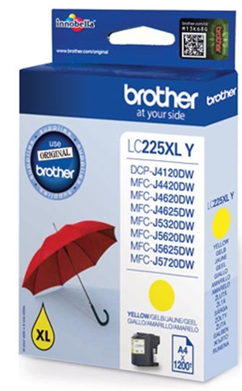 Brother LC-125XLY inktcartridge Origineel Geel 1 stuk(s)