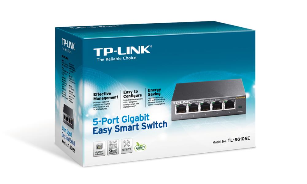TP-LINK TL-SG105E netwerk-switch L2 Gigabit Ethernet (10/100/1000) Zwart