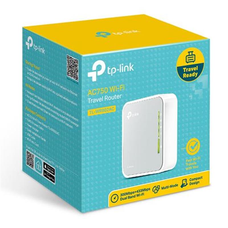 TP-LINK TL-WR902AC mobiele router / gateway / modem Draadloze netwerkapparatuur voor mobiele telefonie