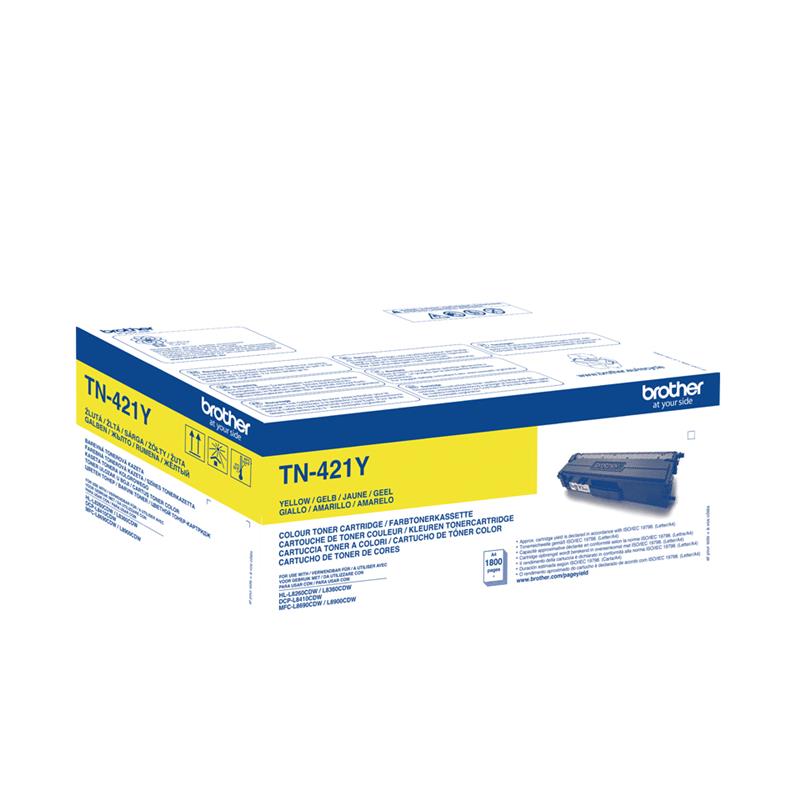 Brother TN-421Y tonercartridge Origineel Geel 1 stuk(s)