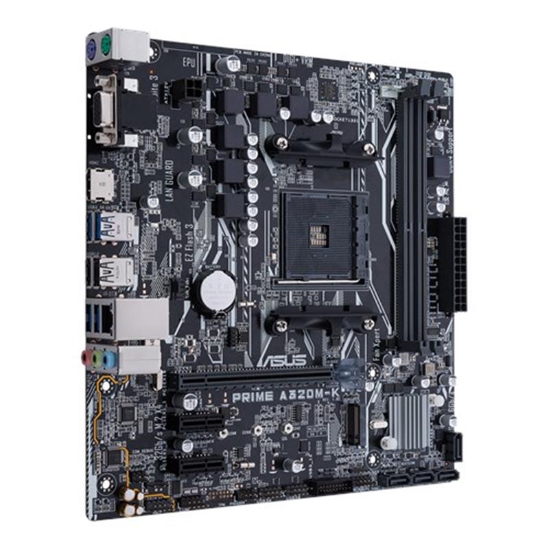 ASUS MB PRIME A320M-K moederbord Socket AM4 Micro ATX AMD A320