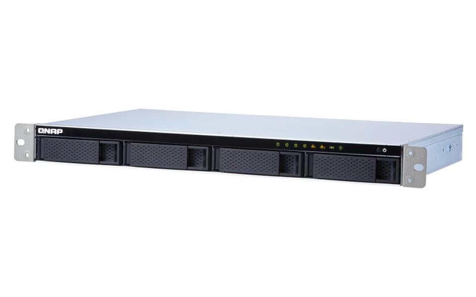 QNAP TS-431XeU Ethernet LAN Rack (1U) Zwart, Roestvrijstaal NAS