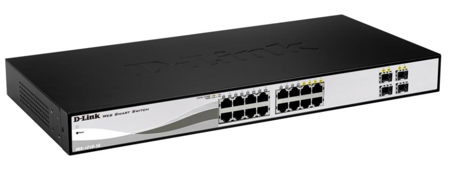 D-Link DGS-1210-16 netwerk-switch Managed L2 Zwart