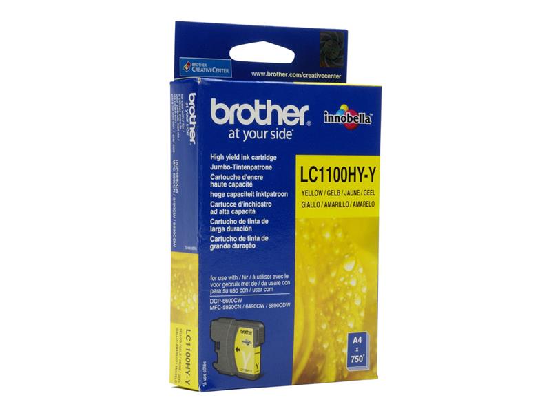 Brother LC-1100Y inktcartridge Origineel Geel 1 stuk(s)