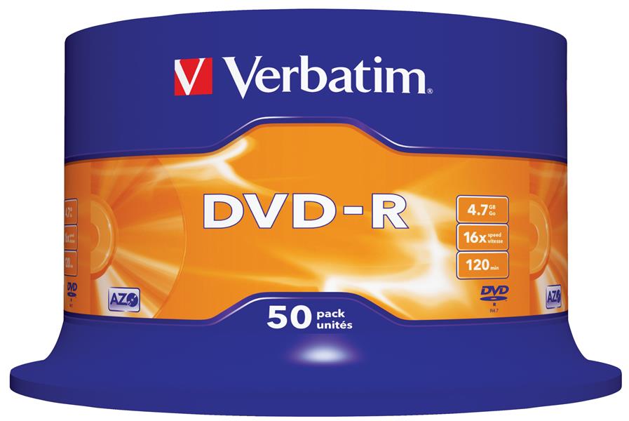 Verbatim DVD-R Matt Silver 4,7 GB 50 stuk(s)