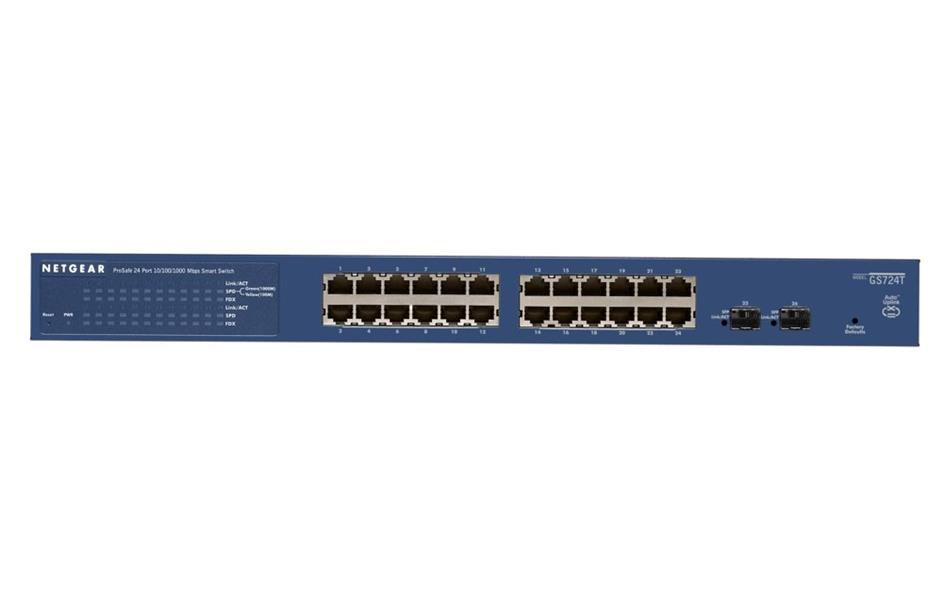 Netgear ProSAFE Smart Switch - GS724T - 24 Gigabit Ethernet poorten