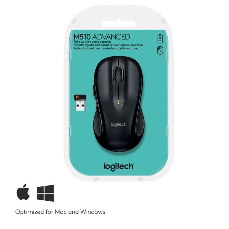 Logitech M510 muis RF Draadloos Laser