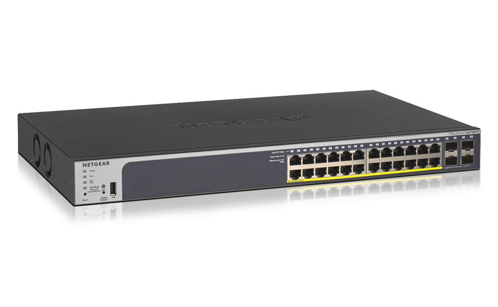 Netgear GS728TP Managed L2/L3/L4 Gigabit Ethernet (10/100/1000) Zwart 1U Power over Ethernet (PoE)