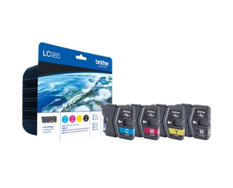 Brother LC-985VALBP inktcartridge Origineel Zwart, Cyaan, Magenta, Geel Multipack 4 stuk(s)