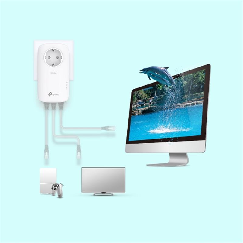 TP-LINK TL-PA8033P KIT PowerLine-netwerkadapter 1300 Mbit/s Ethernet LAN Wit