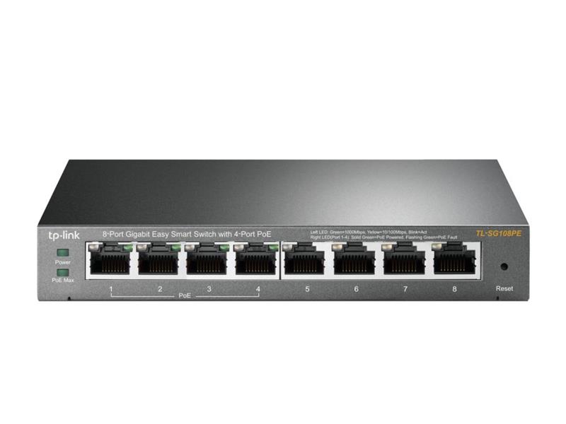 TP-LINK TL-SG108PE netwerk-switch Unmanaged Gigabit Ethernet (10/100/1000) Power over Ethernet (PoE)