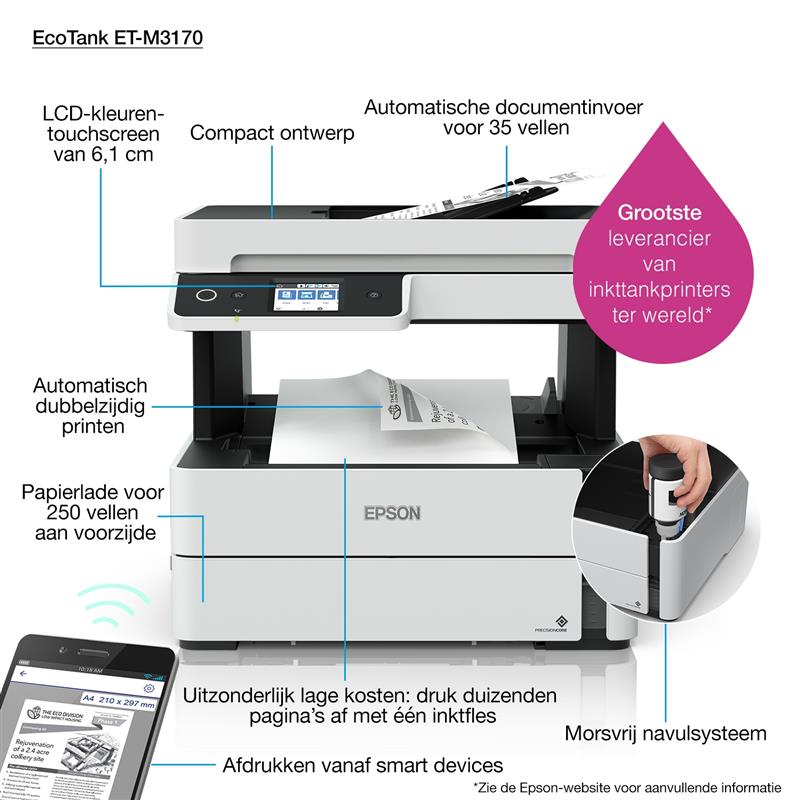 Epson EcoTank ET-M3170 zwart-witprinter