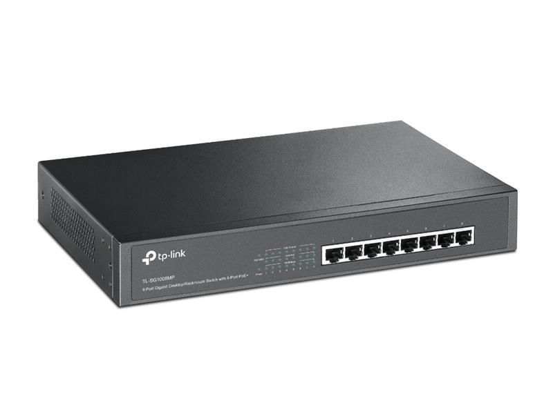 TP-LINK TL-SG1008MP Unmanaged Gigabit Ethernet (10/100/1000) Zwart Power over Ethernet (PoE)