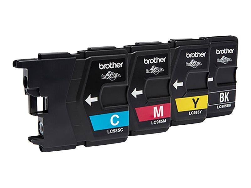 Brother LC-985VALBP inktcartridge Origineel Zwart, Cyaan, Magenta, Geel Multipack 4 stuk(s)