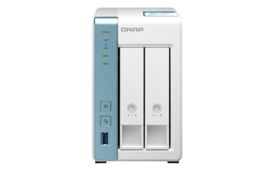 QNAP TS-231K data-opslag-server NAS Tower Ethernet LAN Turkoois, Wit Alpine AL-214